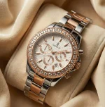 ABAN Rose Gold & Stainless Steel Boyfriend Watch