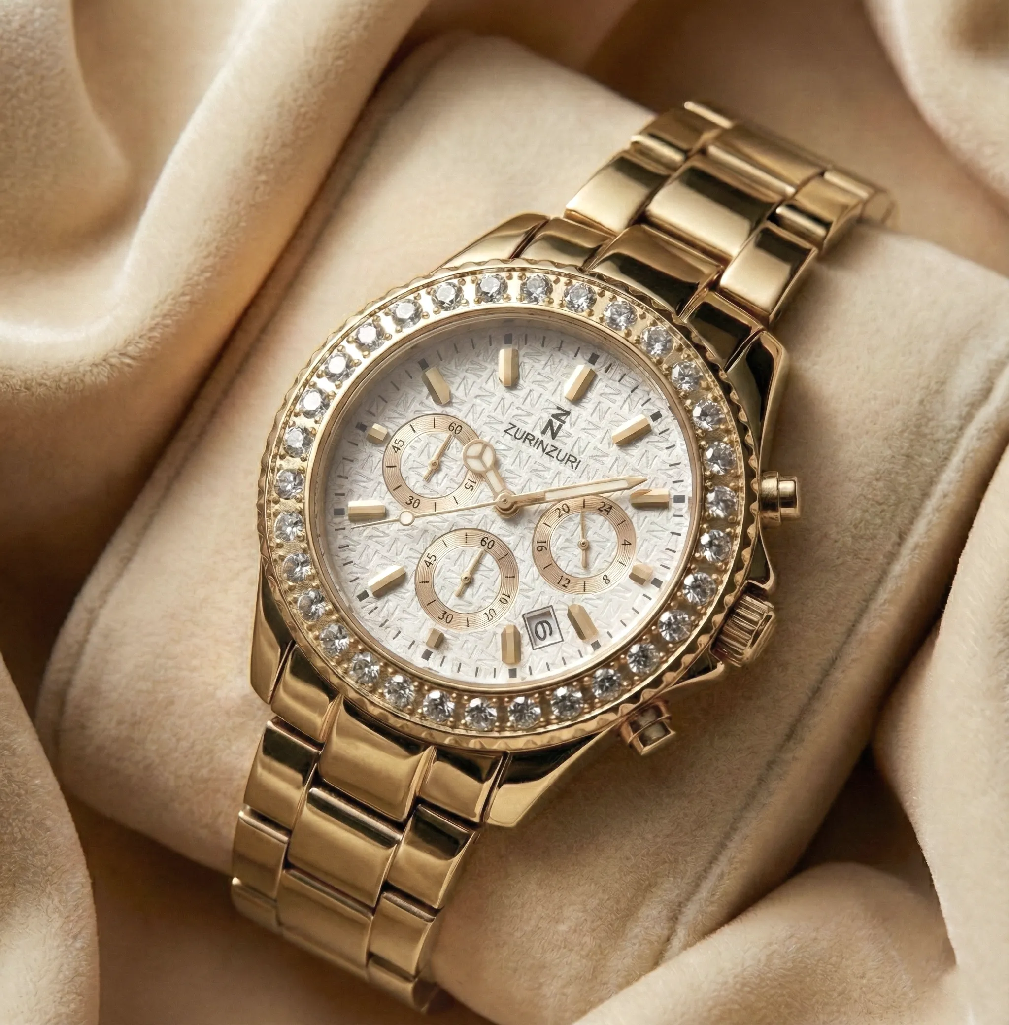 Bese Saka Gold Plated Stainless Steel Watch With Interchangeable Bezels_result Mako Gold-Plated Boyfriend Watch - Image 1