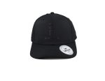 Black baseball cap with black PU Zuri print