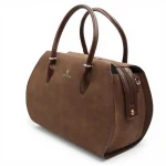Abe Dua Mocha Suede Bowler Bag - Image 3