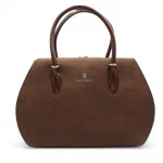 Abe Dua Mocha Suede Bowler Bag - Image 2