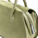 Abe Dua Matcha Suede Bowler Bag - Image 4