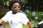 White cotton t-shirt with ZN logo print by Zuri Nzuri