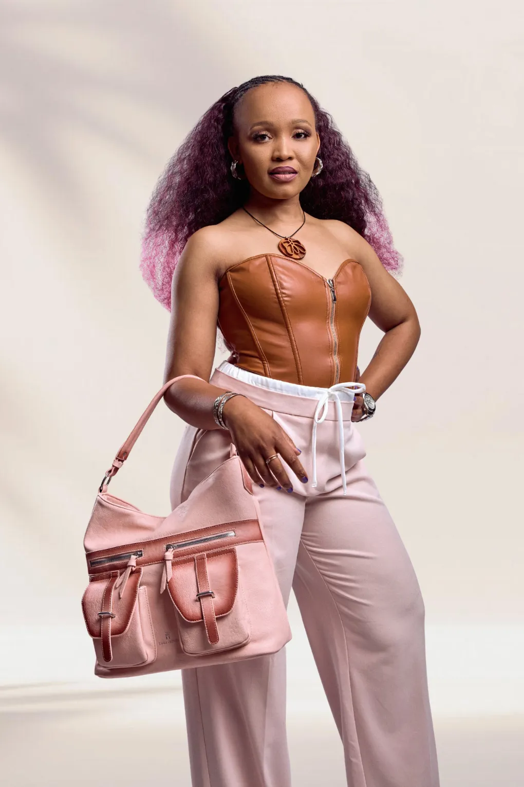 Untitled design - 2026-05-01T111500.528_result Fafanto Blush Pink Shoulder Bag - Image 1