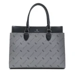 Aban Grey & Charcoal Zuri Print Laptop Bag - Image 2