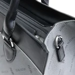 Aban Grey & Charcoal Zuri Print Laptop Bag - Image 5