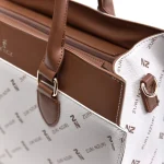 Aban White-Coffee & Toffee Zuri Print Laptop Bag - Image 4