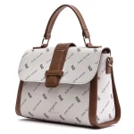 Aban White-Coffee & Toffee Zuri Print Business Bag - Image 4