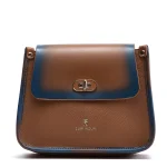 Mako Tan & Electric Blue Shoulder Bag - Image 2
