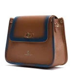 Mako Tan & Electric Blue Shoulder Bag - Image 3