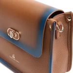 Mako Tan & Electric Blue Shoulder Bag - Image 4