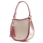 Mako Cream Half-Moon Bag with a Whisper of Pink - Image 3