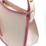 Mako Cream Half-Moon Bag with a Whisper of Pink - Image 4