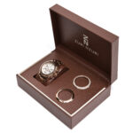 Bese Saka rose gold boyfriend watch with interchangeable bezels
