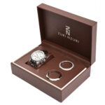 Fafanto stainless steel boyfriend watch with interchangeable bezels