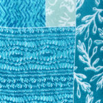 Sankofa blue shades cotton touch scarf with layered blue pattern