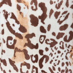Abe Dua brown and cream leopard print cotton touch scarf
