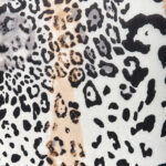 Abe Dua black and cream leopard print cotton touch scarf