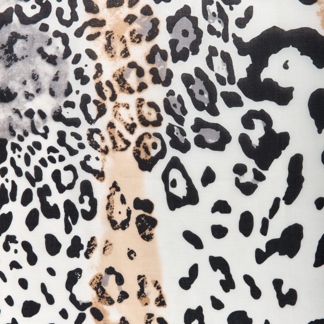 Abe Dua black and cream leopard print cotton touch scarf