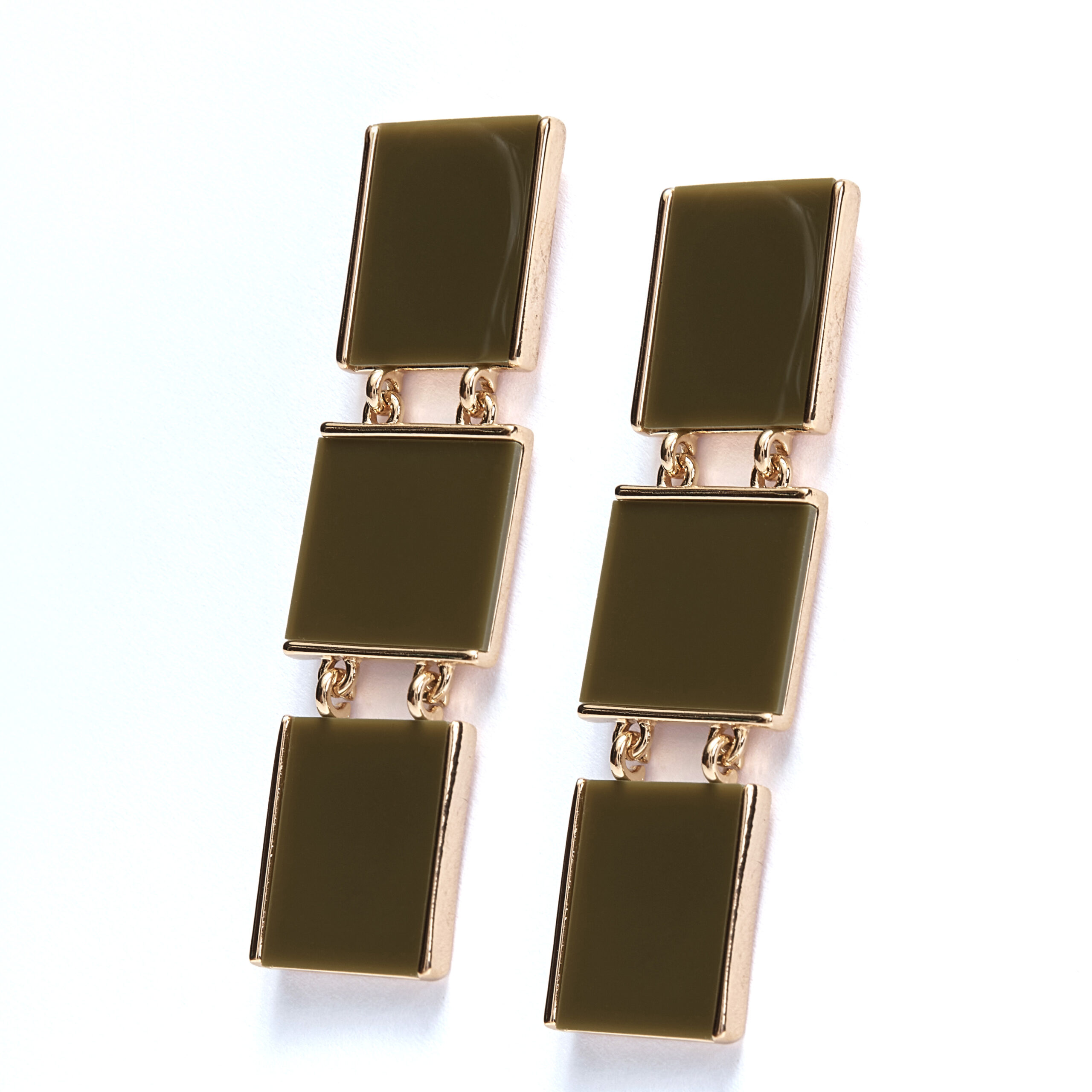 ZURI Nzuri Product Packshots-785 Abe Dua Matcha Gold-Plated Dangle Earrings - Image 1