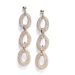 Bese Saka shimmer statement earrings with textured oval design