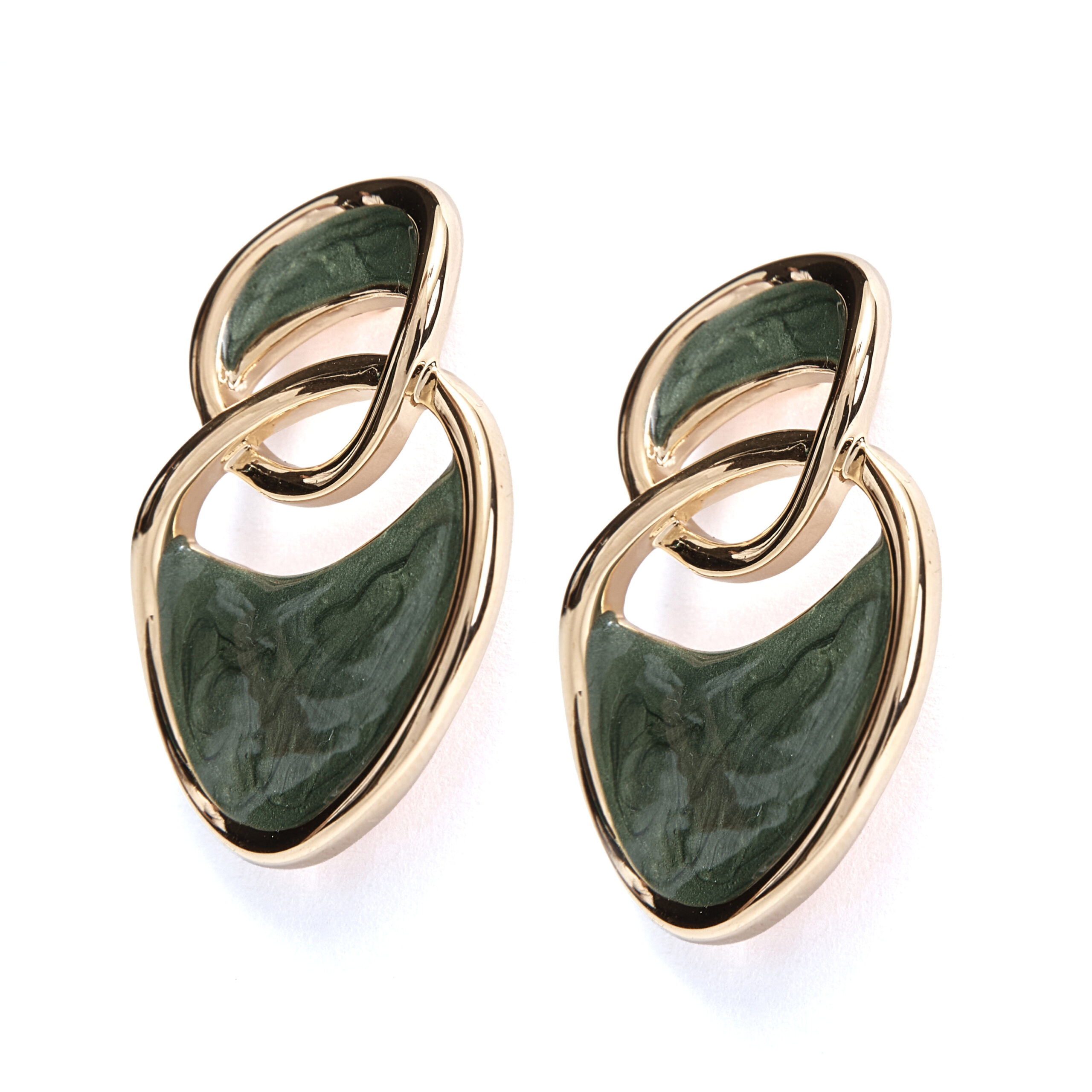 Sankofa soft green drop earrings with rhodium plated finish Sankofa soft green drop earrings with rhodium plated finish