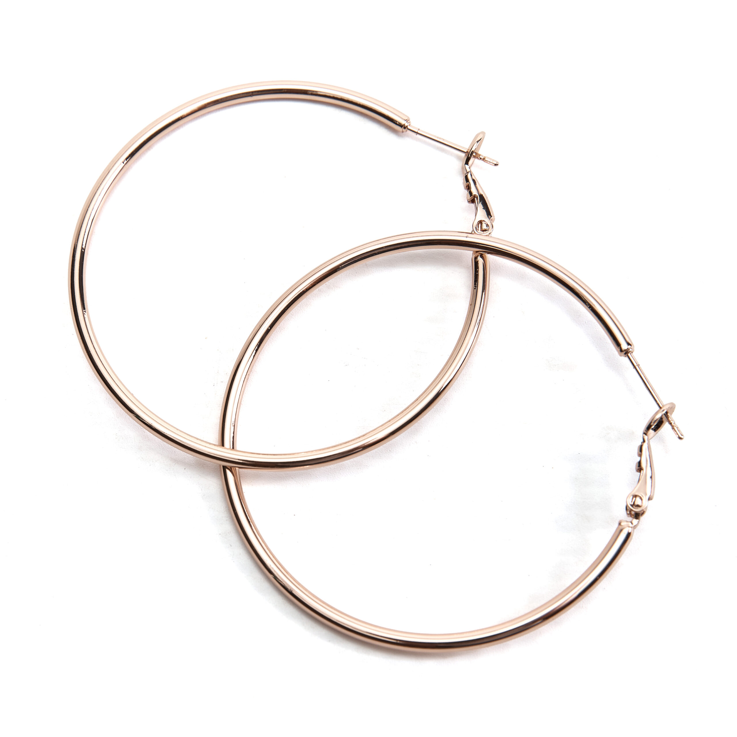 Aban rose gold fine hoop earrings with minimalist design Aban rose gold fine hoop earrings with minimalist design