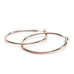 Aban rose gold fine hoop earrings with minimalist design